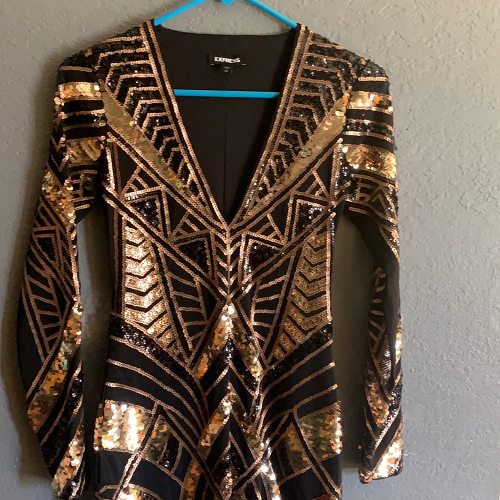Express Long Sleeve Mini-Dress